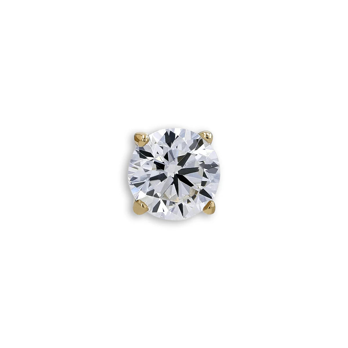 14k Gold Prong Set Round Gems