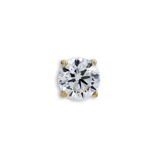 14k Gold Prong Set Round Gems