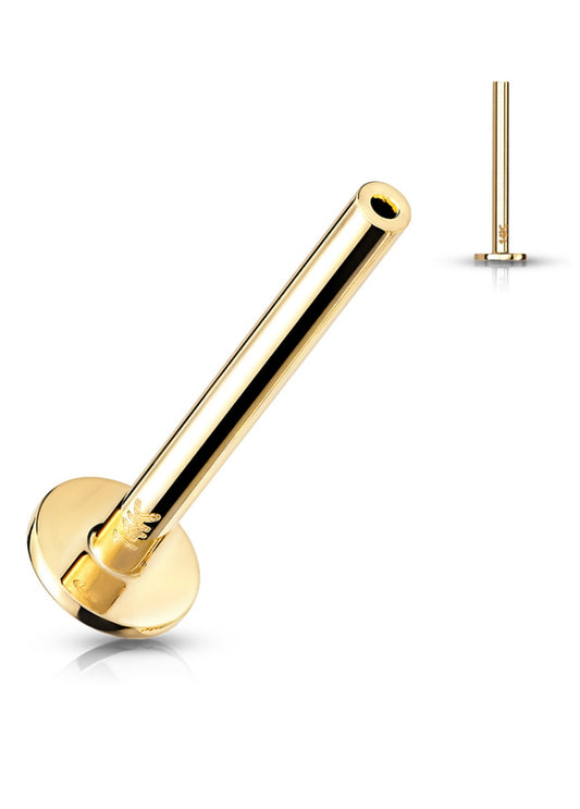 Flat Back Post 14k Yellow Gold (Push Ins)