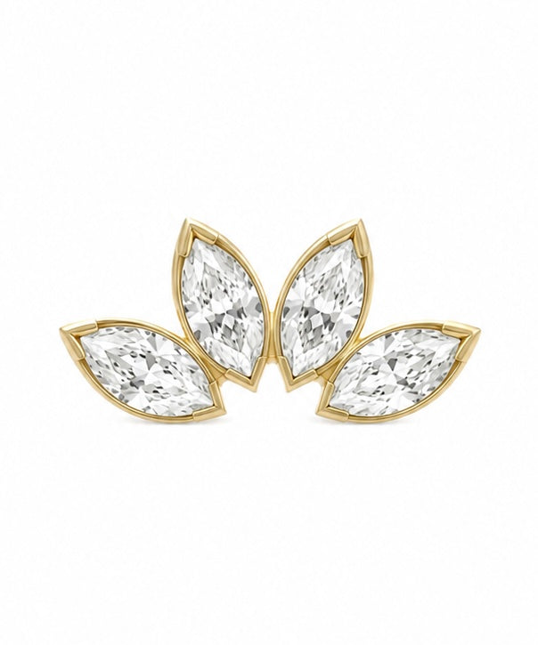 Marquise Fan With 4 Stones