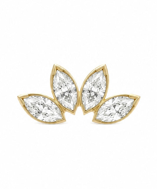 Marquise Fan With 4 Stones