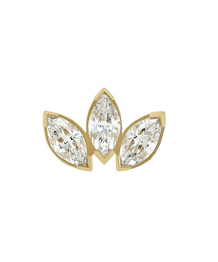 Marquise Fan With 3 Stones