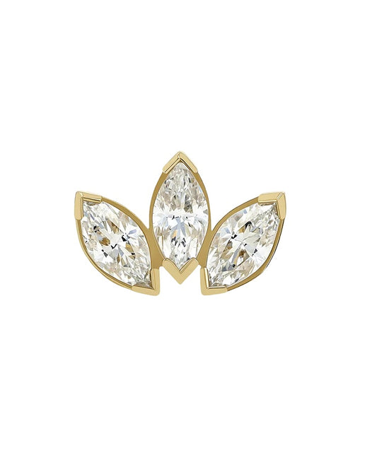 Marquise Fan With 3 Stones