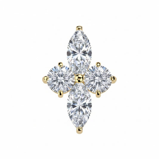 2 Marquise End with 2 Round Ends