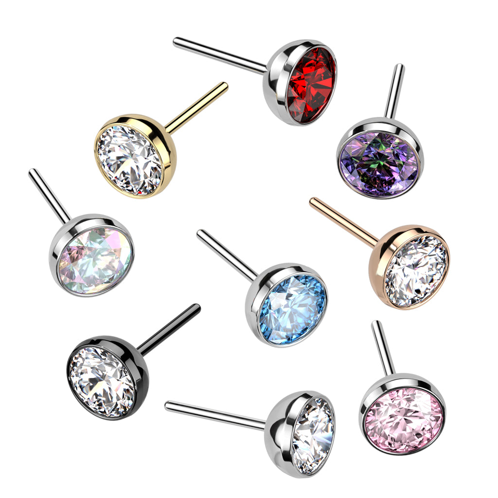Bezel Set CZ Gems