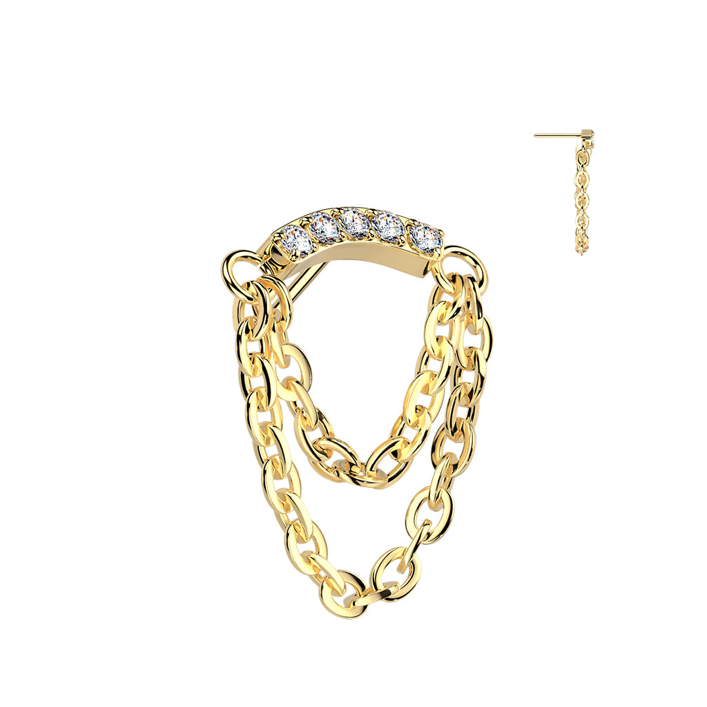 Helix Gem Curved Bar Chains