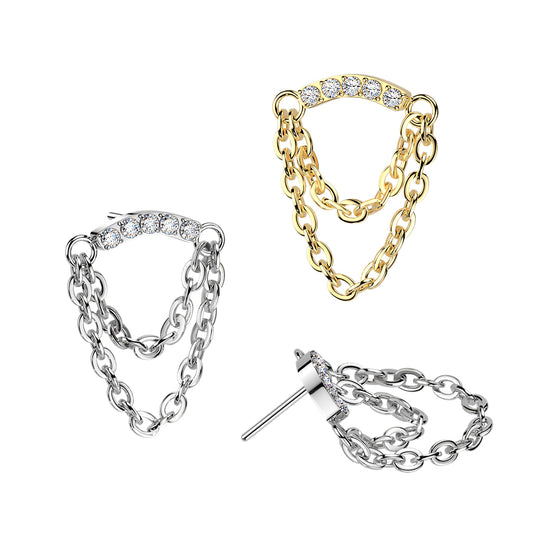 Helix Gem Curved Bar Chains