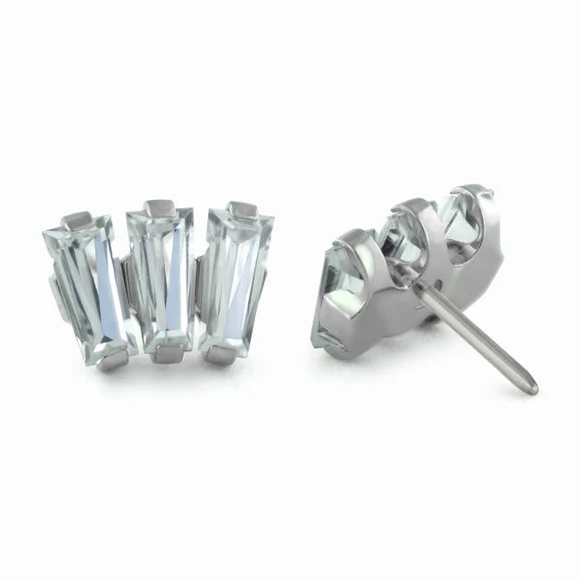 Baguette Cut Gem Fan Cluster